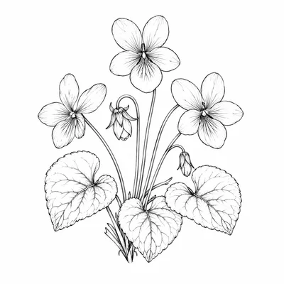 fine line birth-flower tattoo design, black linework flash