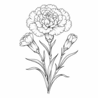 fine line birth-flower tattoo design, black linework flash