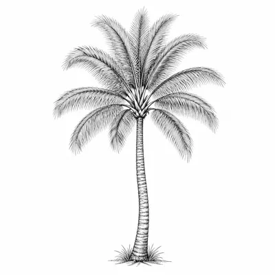 fine line palm tattoo design, black linework flash