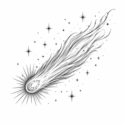 fine line celestial tattoo design, black linework flash