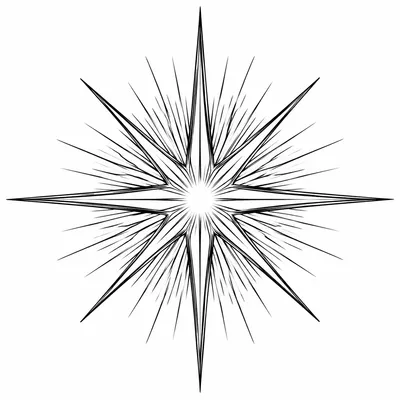 fine line celestial tattoo design, black linework flash