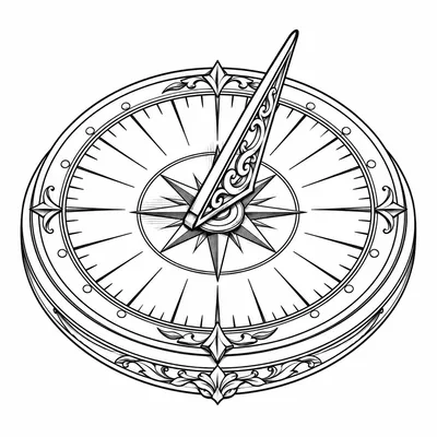 fine line clock tattoo design, black linework flash