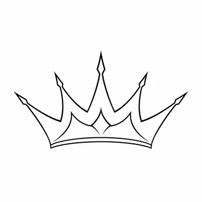 minimalist crown tattoo design, black linework flash