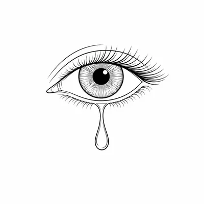 fine line eye tattoo design, black linework flash