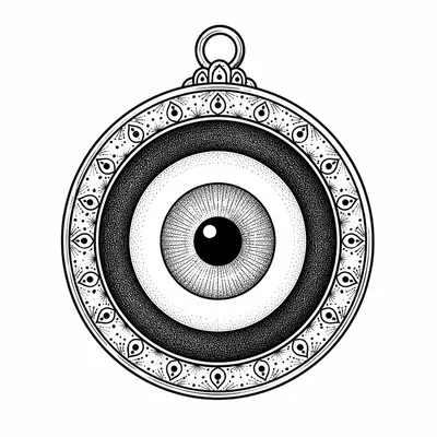 fine line eye tattoo design, black linework flash