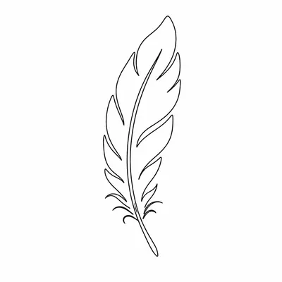 minimalist feather tattoo design, black linework flash