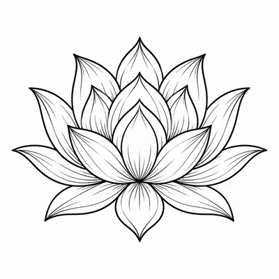 fine line flower tattoo design, black linework flash