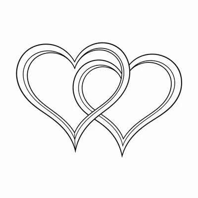 fine line heart tattoo design, black linework flash