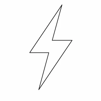 minimalist lightning bolt tattoo design, black linework flash