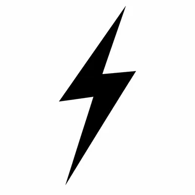 blackwork lightning bolt tattoo design, black linework flash
