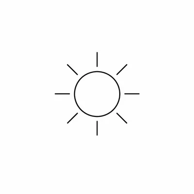 minimalist sun tattoo design, black linework flash