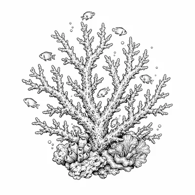 fine line ocean tattoo design, black linework flash