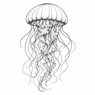 fine line ocean tattoo design, black linework flash