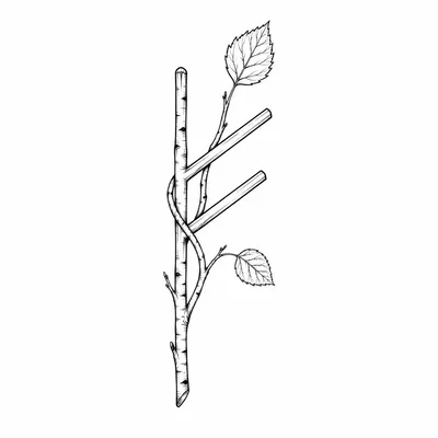 fine line runes tattoo design, black linework flash