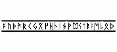 blackwork runes tattoo design, black linework flash