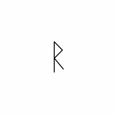 minimalist runes tattoo design, black linework flash