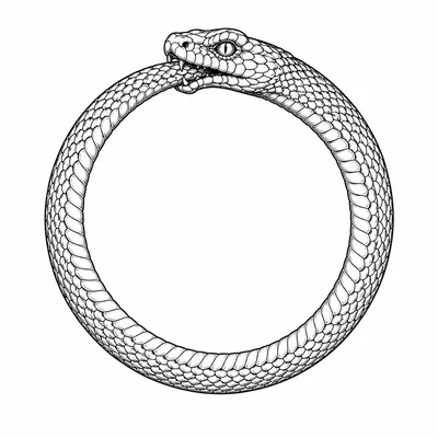 fine line snake tattoo design, black linework flash