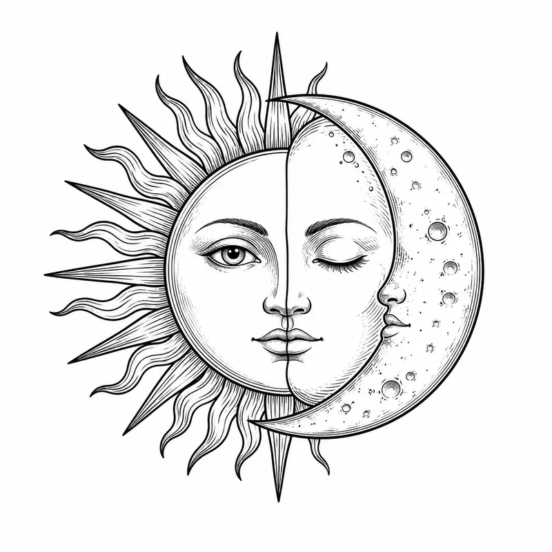 Sun and Moon Tattoos