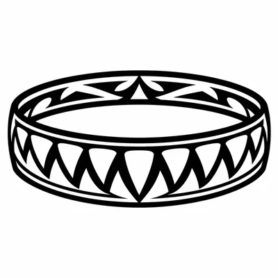 tribal band tattoo design, black linework flash