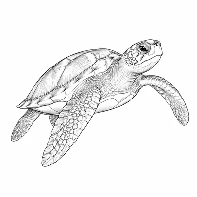fine line turtle tattoo design, black linework flash
