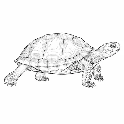 fine line turtle tattoo design, black linework flash